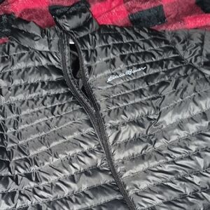 Eddie Bauer Black and Red Quilted Jacket